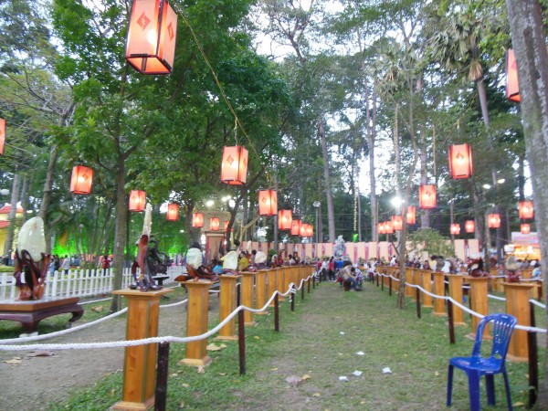 Tet flower festival Saigon Vietnam Tao Dan Park