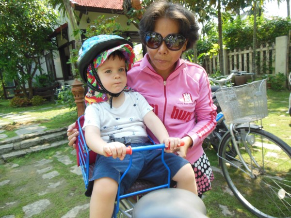 Baby bike seat Vietnam Hoi An Van Lan Villas